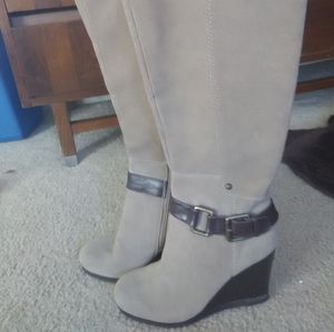 Nine West Western style suede leather boots size 8